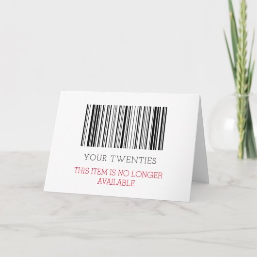 カスタムおもしろい三十歳誕生日 カード (正面)