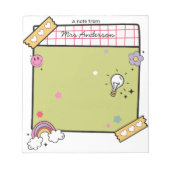 カスタムおもしろい先生感謝メモ帳 ノートパッド (正面)