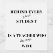 カスタムおもしろい先生 ワインラベル (シングルラベル)