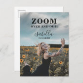 カスタムおもしろい写真卒業 案内ポストカード (正面/裏面)