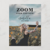 カスタムおもしろい写真卒業 案内ポストカード (正面)