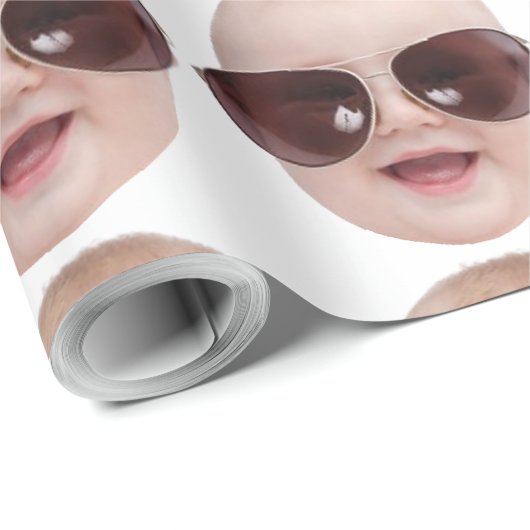 カスタムおもしろい写真誕生日ノベルティプレゼントアイディア ラッピングペーパー (ロールコーナー)