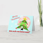 カスタムおもしろい冬シーンクリスマスカード シーズンカード (裏面)