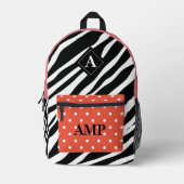 カスタムおもしろい及びカラフルデザイン混合パターン プリントバックパック (正面)