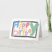 カスタムおもしろい可愛いビジネスカラフル誕生日 カード (正面)