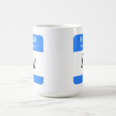 カスタムおもしろい可愛こんにちは！私の名前はママかパパ コーヒーマグカップ (中央)