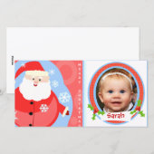 カスタムおもしろい子のクリスマスフォトカード シーズンカード (正面/裏面)