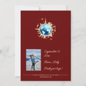 カスタムおもしろい宛先Passport日付の保存 招待状 (裏面)