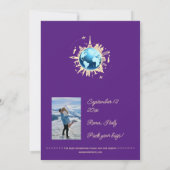 カスタムおもしろい宛先Passport日付の保存 招待状 (裏面)