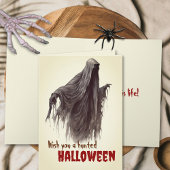 カスタムおもしろい幽霊のよく出る不気味ハロウィン カード