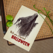 カスタムおもしろい幽霊のよく出る不気味ハロウィン カード