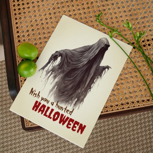 カスタムおもしろい幽霊のよく出る不気味ハロウィン カード