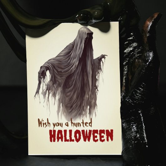 カスタムおもしろい幽霊のよく出る不気味ハロウィン カード