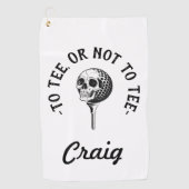 カスタムおもしろい引用文シンプル ゴルフタオル (正面)
