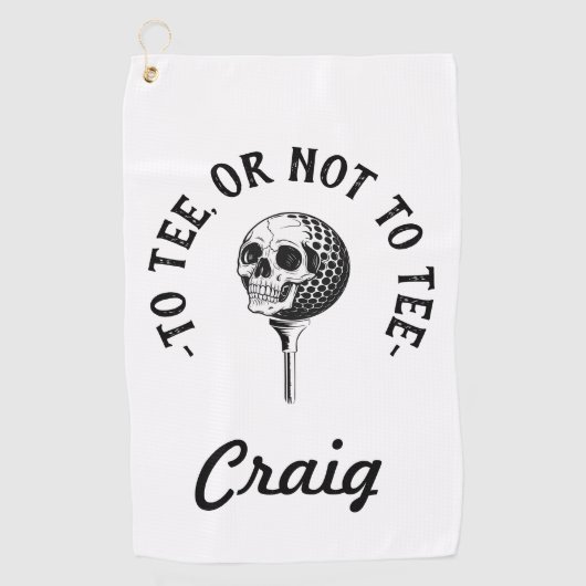 カスタムおもしろい引用文シンプル ゴルフタオル (正面)
