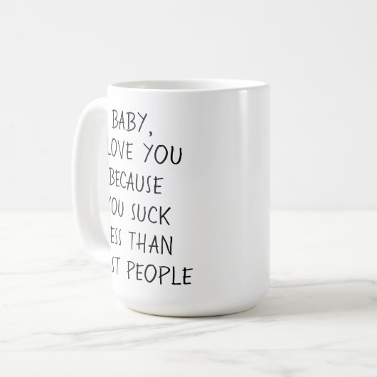 カスタムおもしろい引用文 コーヒーマグカップ (正面左)