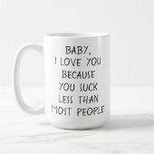 カスタムおもしろい引用文 コーヒーマグカップ (左)