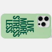 カスタムおもしろい文字ライブよりストレスより少ない緑 Case-Mate iPhoneケース (裏面 (横))
