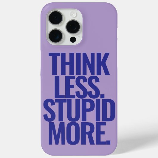 カスタムおもしろい文字考えより愚かな紫 Case-Mate iPhoneケース (裏面)