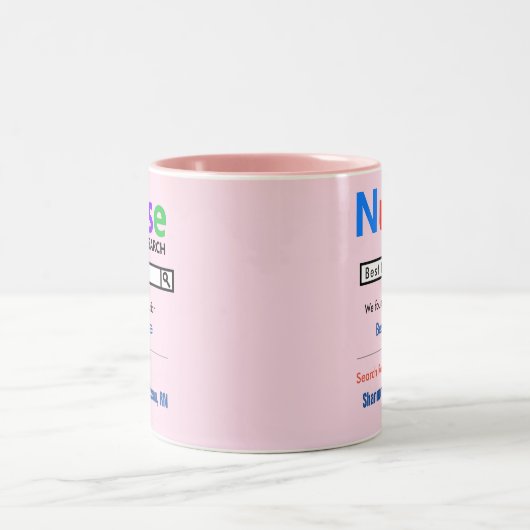 カスタムおもしろい最高のナースギフトマグ ツートーンマグカップ (中央)