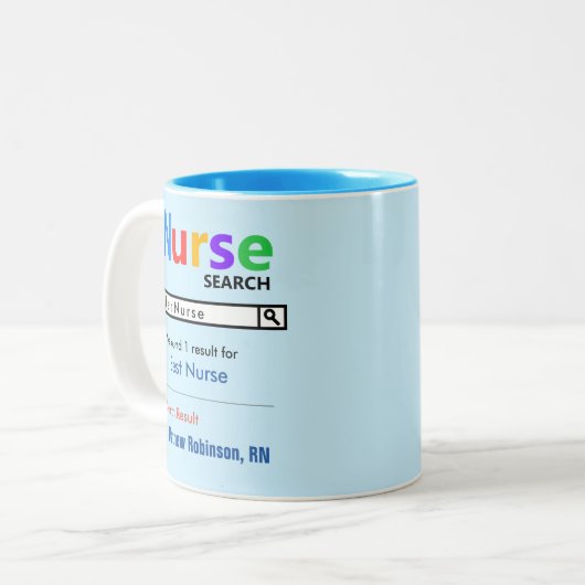 カスタムおもしろい最高のナースギフトマグ ツートーンマグカップ (正面左)