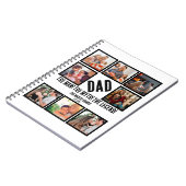カスタムおもしろい父の日パパギフト8 Photo Collage ノートブック (左側)