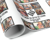 カスタムおもしろい父の日パパギフト8 Photo Collage ラッピングペーパー (ロールコーナー)