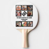 カスタムおもしろい父の日パパギフト8 Photo Collage 卓球ラケット (正面)