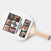 カスタムおもしろい父の日パパギフト8 Photo Collage 卓球ラケット (横)