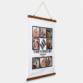 カスタムおもしろい父の日8写真コラージュ 吊り下げ型タペストリー (傾斜あり)