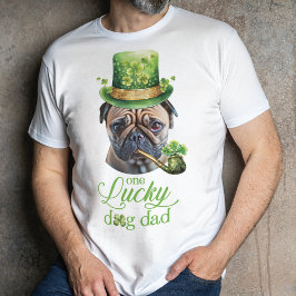 カスタムおもしろい犬写真St. Patrick's Day Tシャツ