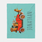 カスタムおもしろい猫ネコクラシックネコ フリースブランケット (正面)