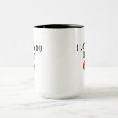 カスタムおもしろい私は愚か者を愛し、赤いハート マグカップ (中央)