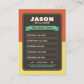 カスタムおもしろい結婚式の引き出物新郎 コーリングカード (裏面)