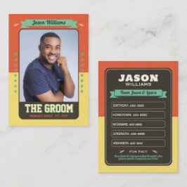 カスタムおもしろい結婚式の引き出物新郎 コーリングカード