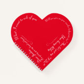 カスタムおもしろい結婚式の提案バレンタインデー ノートブック (正面)