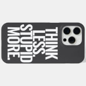 カスタムおもしろい考え文字より愚かな黒 Case-Mate iPhoneケース (裏面 (横))