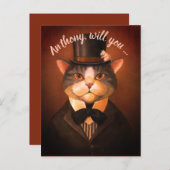 カスタムおもしろい花婿介添人 インビテーションポストカード (正面/裏面)