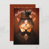 カスタムおもしろい花婿介添人p 招待状 (正面/裏面)