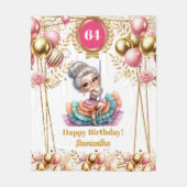 カスタムおもしろい誕生日プレゼント フリースブランケット (正面)