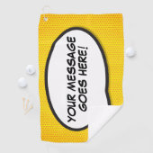 カスタムおもしろい音声バブル漫画帳 ゴルフタオル (インサイチュ)