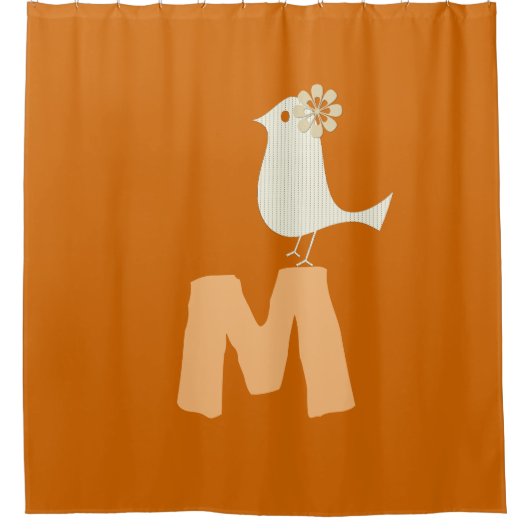 カスタムおもしろい鳥シャワーカーテン シャワーカーテン (正面)