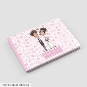 カスタムおもしろいCartoon結婚's Coule Guestbook ゲストブック