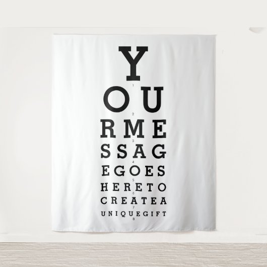 カスタムおもしろいEye Sight Test Photobackdrop タペストリー (正面)