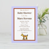 カスタムおもちゃの馬 ウェスタン ベビーシャワー 招待状 (スタンド正面)