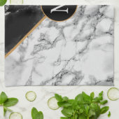 カスタムお使いのレターキッチンタオル大理石デザイン キッチンタオル (折り畳み)