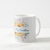 カスタムお前は俺の日差しとヒマワリ コーヒーマグカップ (正面右)