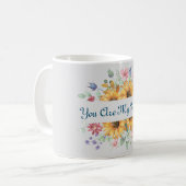 カスタムお前は俺の日差しとヒマワリ コーヒーマグカップ (正面左)