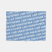 カスタムお名前生まれたばかりのパーソナライズされたBaby Shower フリースブランケット (正面(横))