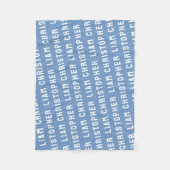 カスタムお名前生まれたばかりのパーソナライズされたBaby Shower フリースブランケット (正面)